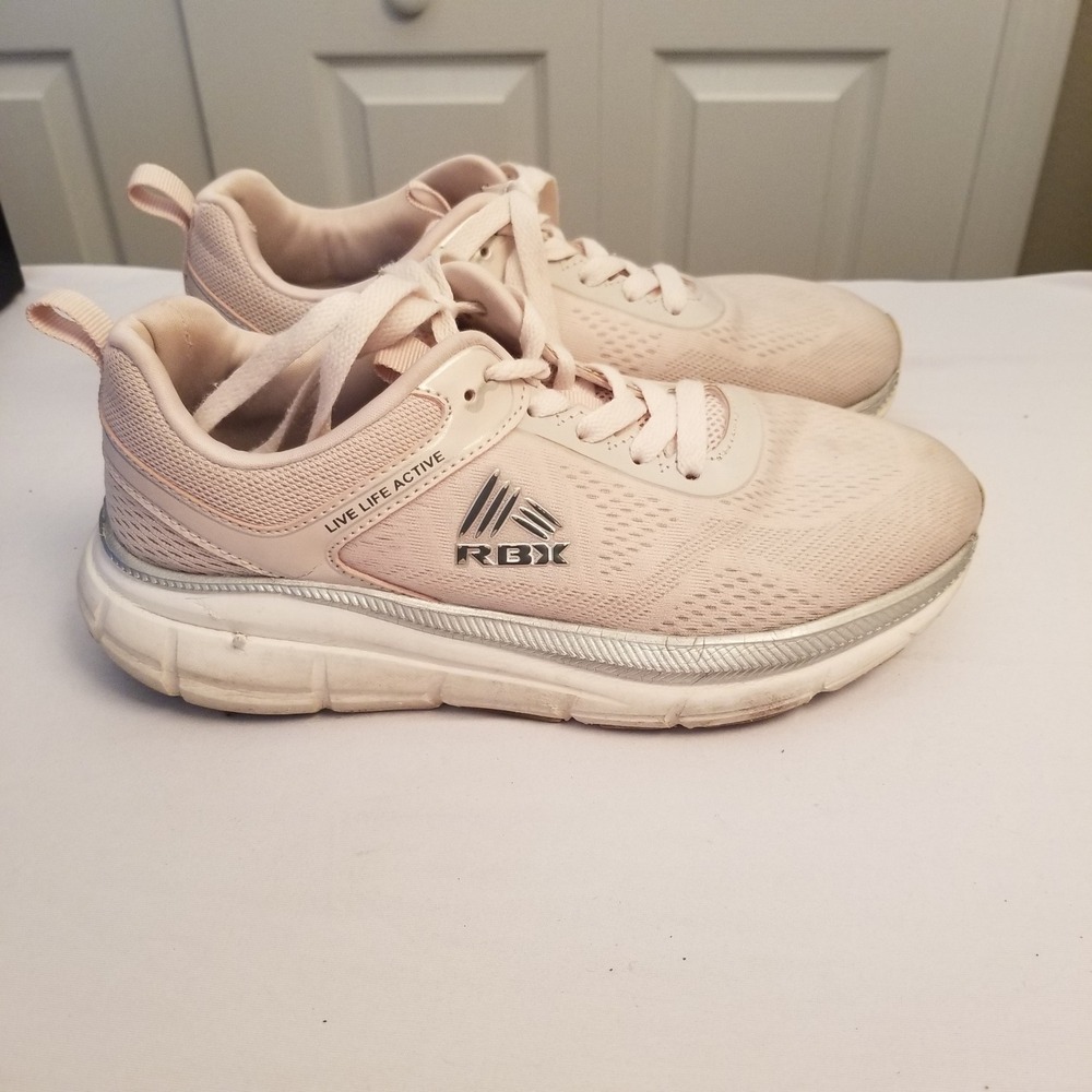 RBX Live Life Active Womens Light Pink Mesh Athletic Running Shoes Sneakers  7.5